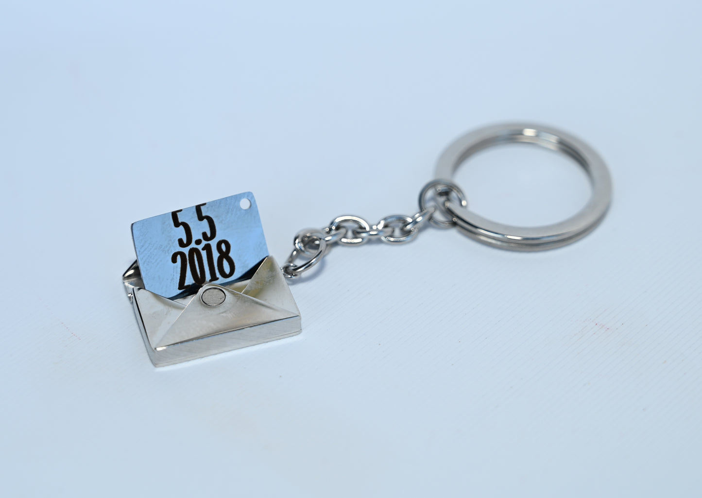 Secret Letter Envelope Keychain – Silver