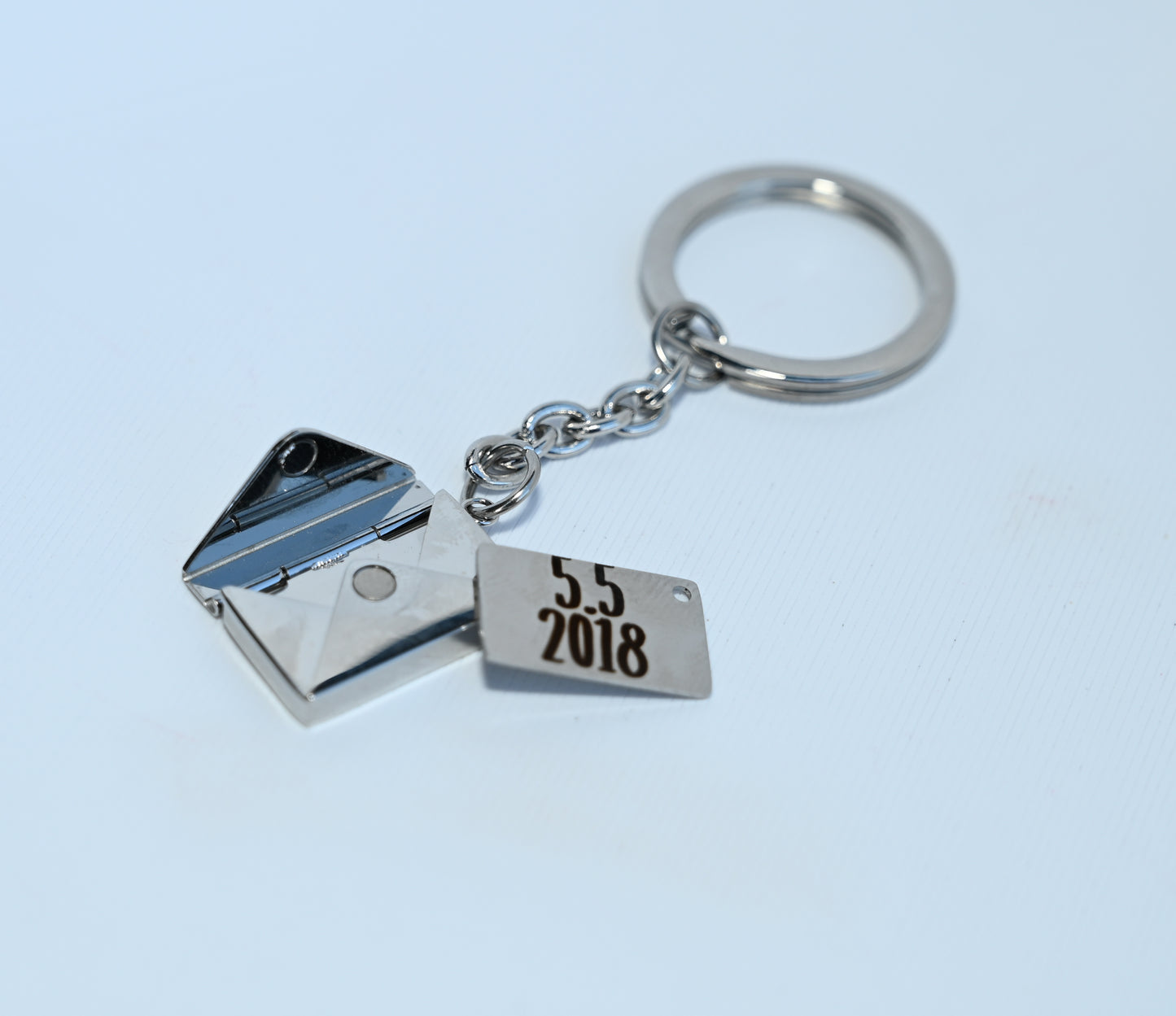 Secret Letter Envelope Keychain – Silver